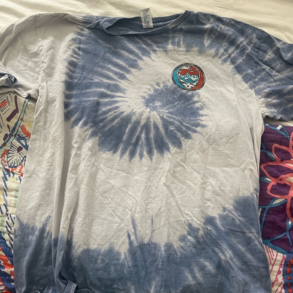 Blue Tie-Dye T-Shirt grateful dead x jackson hole Wyoming